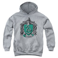 Harry Potter Slytherin Crest Kids Youth Hoodie Athletic Heather Officially Licensed