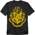 Harry Potter Hogwarts Crest Mens T Shirt Black Officially Licensed