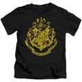Harry Potter Hogwarts Crest Juvenile Kids Youth T Shirt Black Officially Licensed