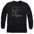 Harry Potter Harrys Wand Portrait Mens Long Sleeve Shirt Black Officially Licensed Officially Licensed
