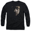 Harry Potter Ron Poster Head Mens Long Sleeve Shirt Black Officially Licensed Officially Licensed