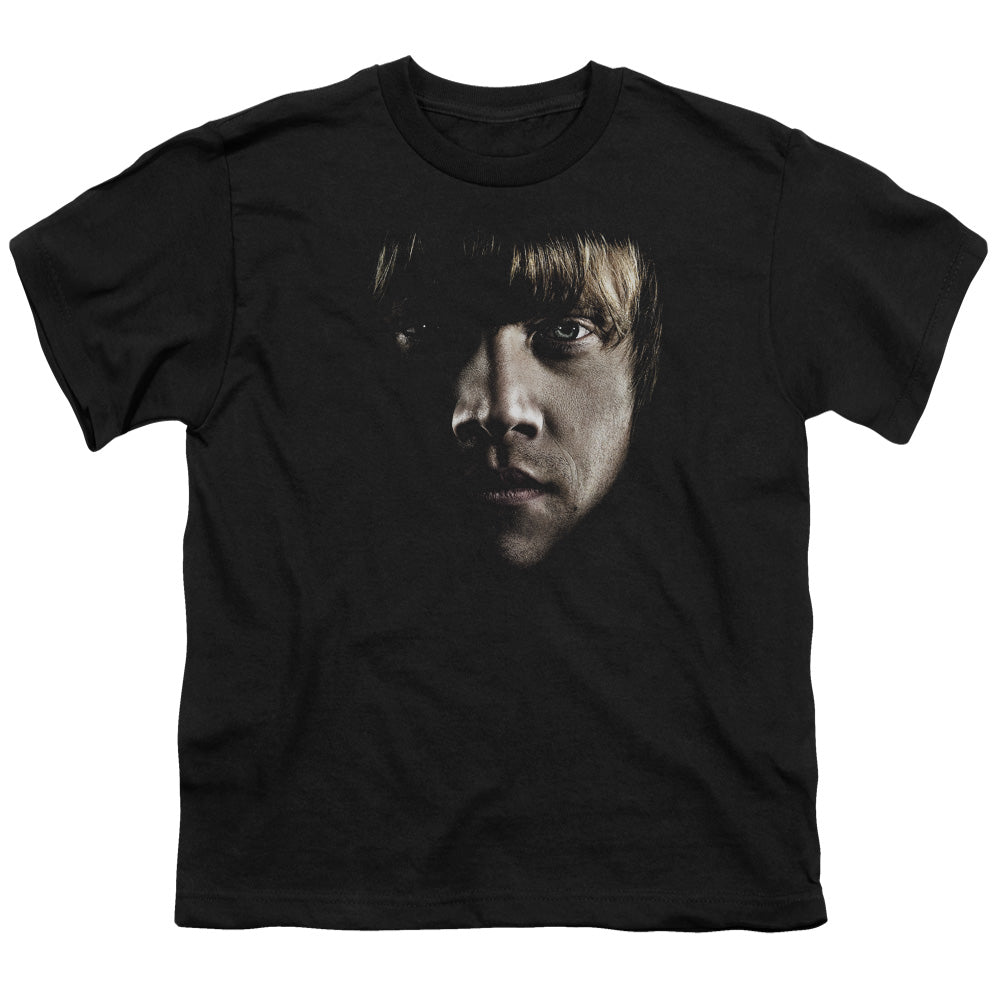 Harry Potter Ron Poster Head Kids Youth T Shirt Black Officially Licensed