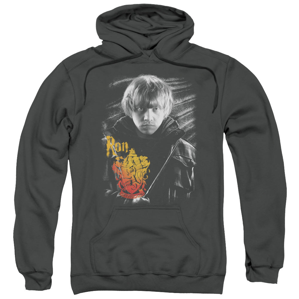 Harry Potter Ron Portrait Mens Hoodie Charcoal Officially Licensed