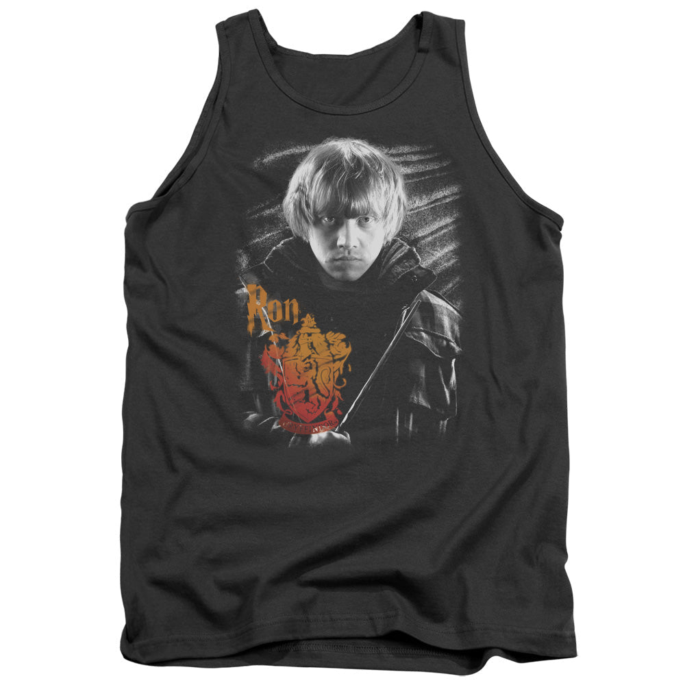 Harry Potter Ron Portrait Mens Tank Top Shirt Charcoal Officially Licensed