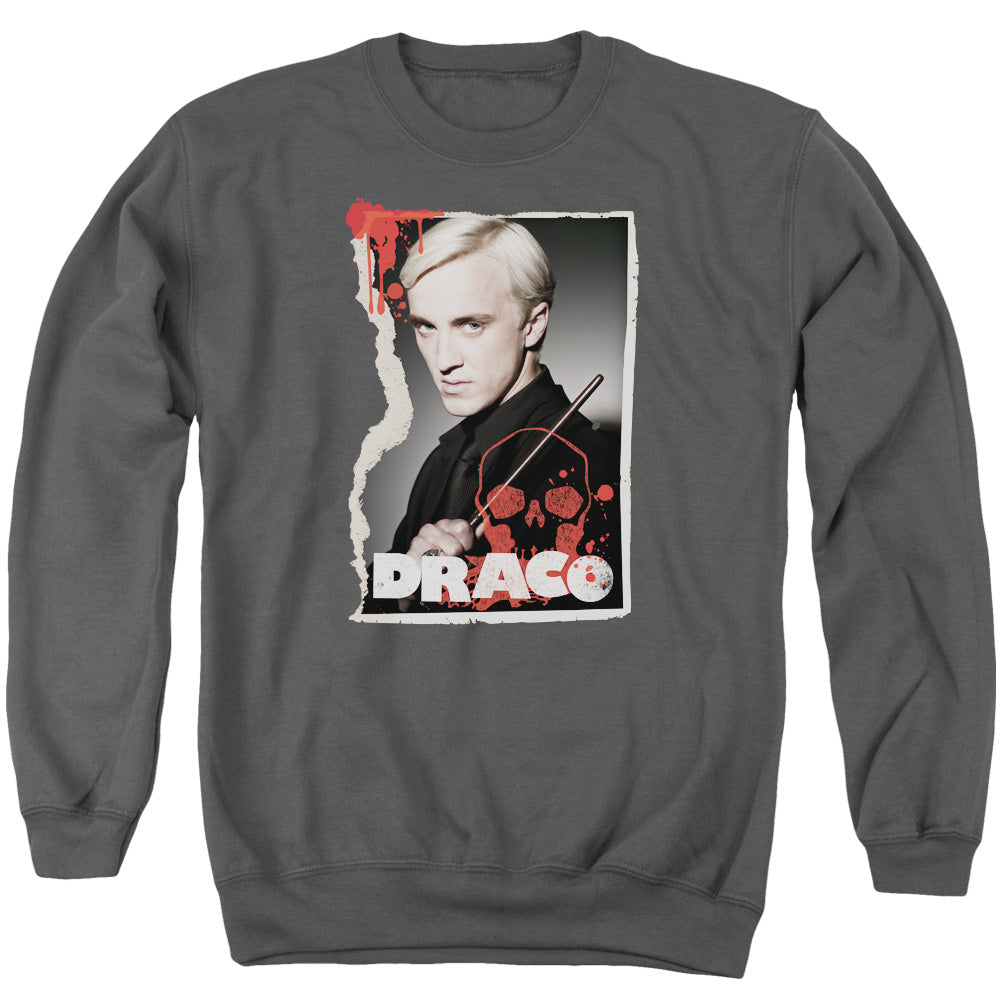 Harry Potter Draco Frame Mens Crewneck Sweatshirt Charcoal Officially Licensed