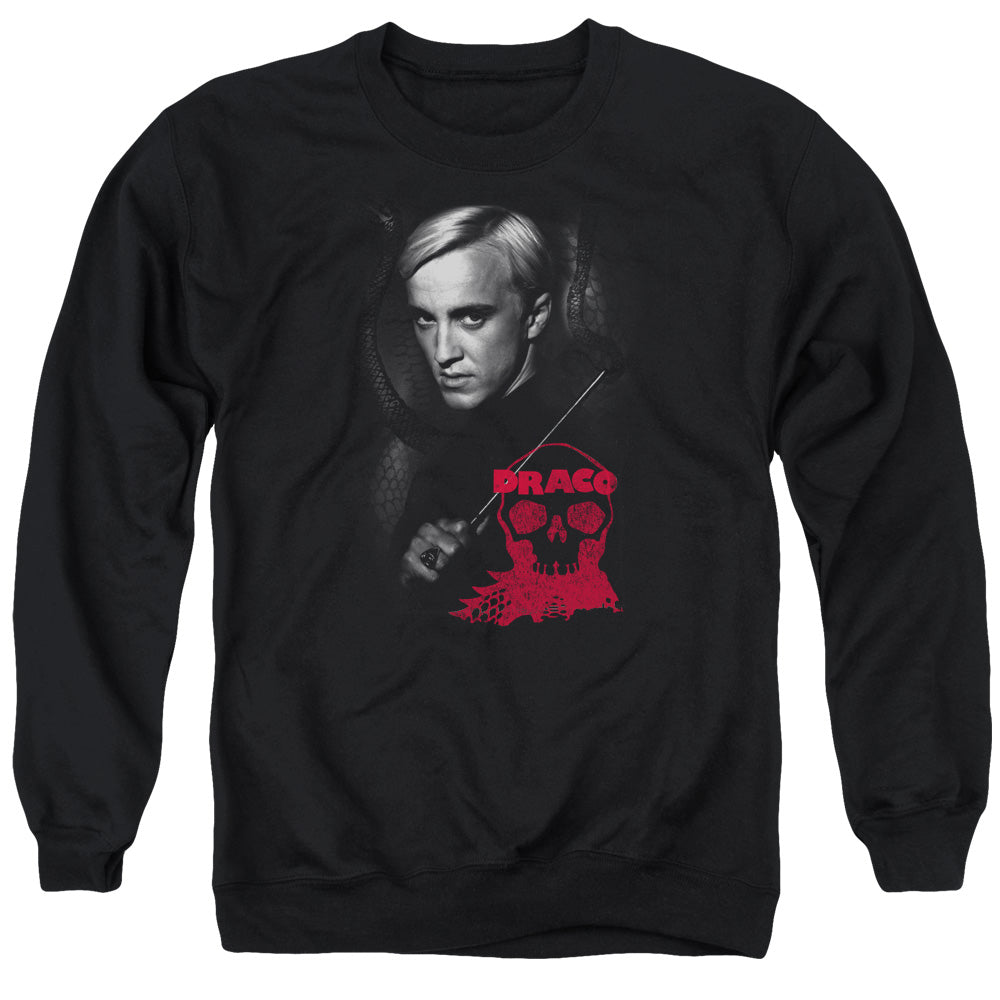 Harry Potter Draco Portrait Mens Crewneck Sweatshirt Black Officially Licensed