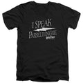 Harry Potter I Speak Parseltongue Mens Slim Fit V-Neck T Shirt Black Officially Licensed