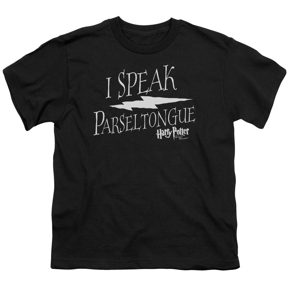 Harry Potter I Speak Parseltongue Kids Youth T Shirt Black Officially Licensed