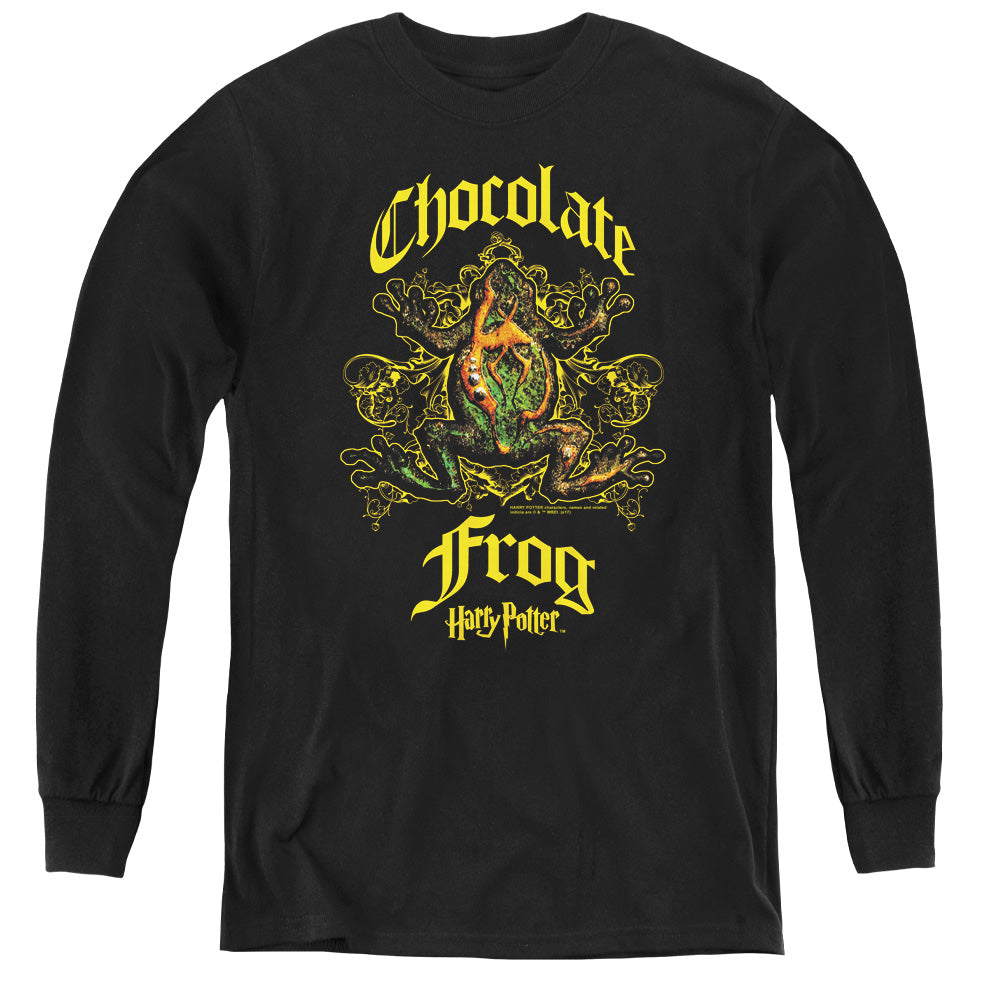 Harry Potter Chocolate Frog Long Sleeve Kids Youth T Shirt Black Officially Licensed