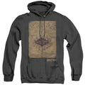 Harry Potter Marauders Map Heather Mens Hoodie Black Officially Licensed