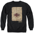 Harry Potter Marauders Map Mens Crewneck Sweatshirt Black Officially Licensed