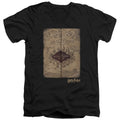 Harry Potter Marauders Map Mens Slim Fit V-Neck T Shirt Black Officially Licensed