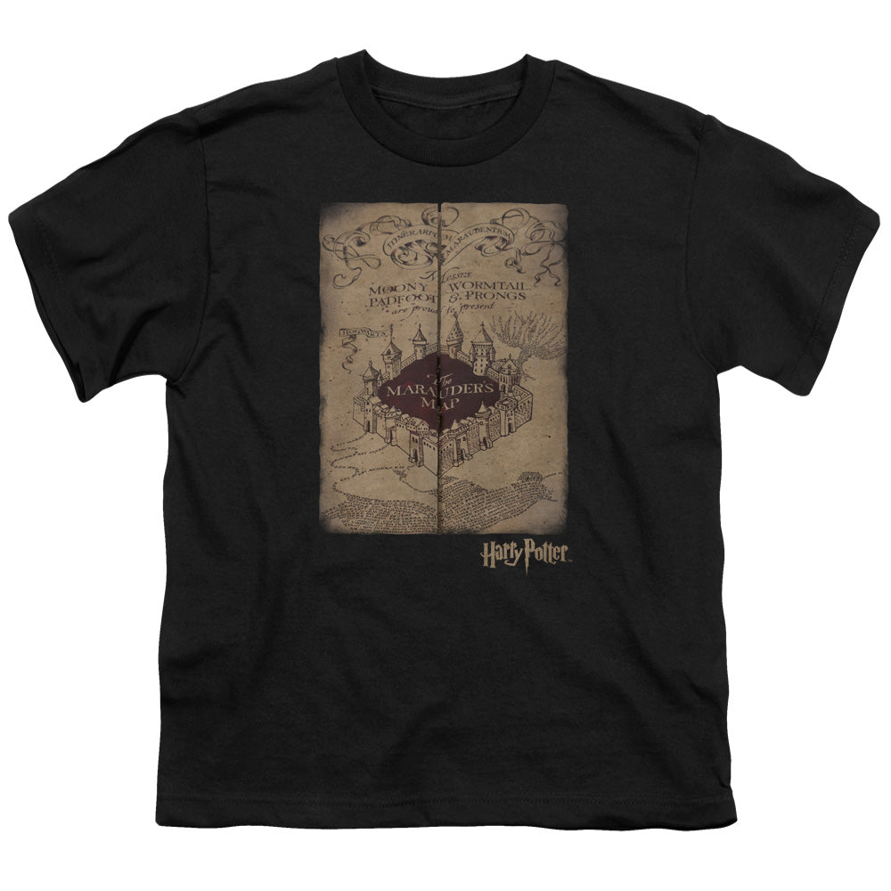 Harry Potter Marauders Map Kids Youth T Shirt Black Officially Licensed