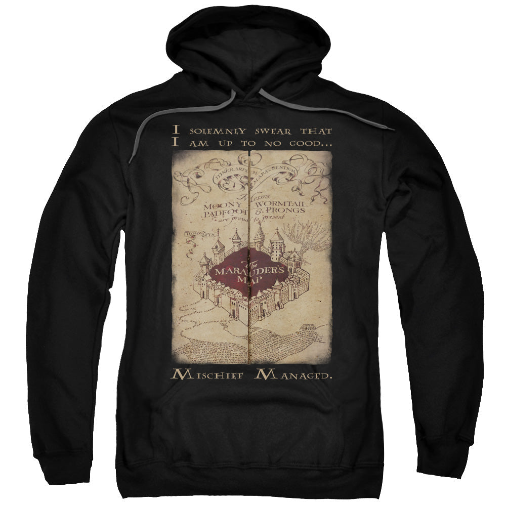 Harry Potter Marauders Map Words Mens Hoodie Black Officially Licensed
