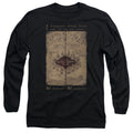 Harry Potter Marauders Map Words Mens Long Sleeve Shirt Black Officially Licensed Officially Licensed