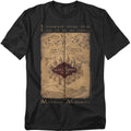 Harry Potter Marauders Map Words Mens T Shirt Black Officially Licensed
