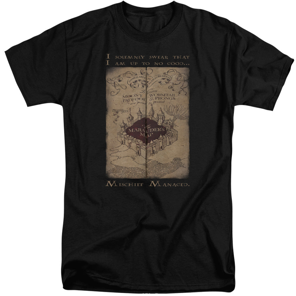 Harry Potter Marauders Map Words Mens Tall T Shirt Black Officially Licensed