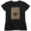 Harry Potter Marauders Map Words Womens T Shirt Black Officially Licensed