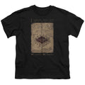 Harry Potter Marauders Map Words Kids Youth T Shirt Black Officially Licensed