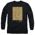 Harry Potter Marauders Map Interior Mens Long Sleeve Shirt Black Officially Licensed Officially Licensed