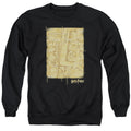 Harry Potter Marauders Map Interior Mens Crewneck Sweatshirt Black Officially Licensed