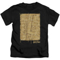 Harry Potter Marauders Map Interior Juvenile Kids Youth T Shirt Black Officially Licensed
