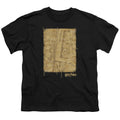 Harry Potter Marauders Map Interior Kids Youth T Shirt Black Officially Licensed