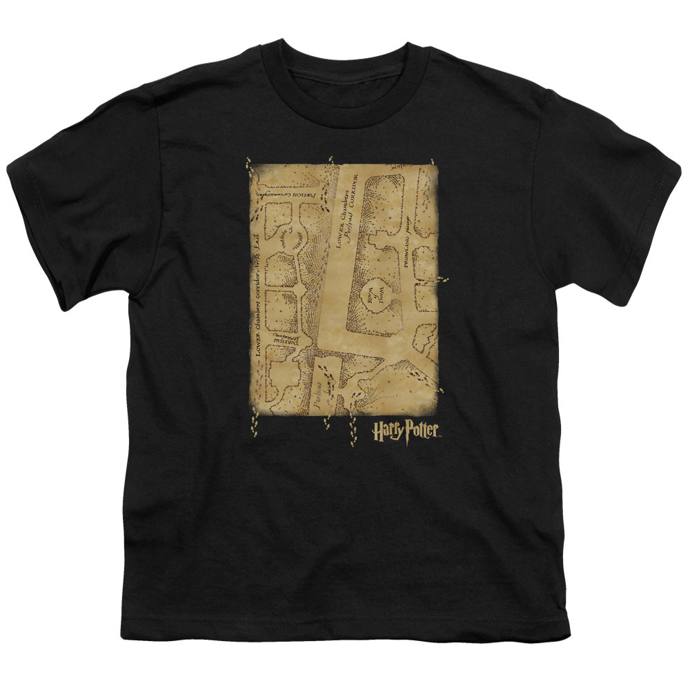 Harry Potter Marauders Map Interior Kids Youth T Shirt Black Officially Licensed