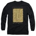 Harry Potter Marauders Map Interior Words Mens Long Sleeve Shirt Black Officially Licensed Officially Licensed