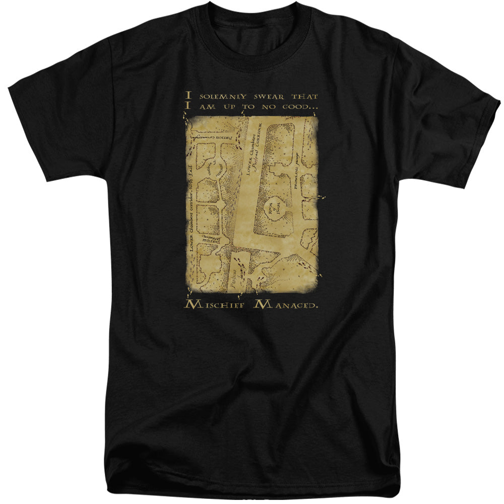 Harry Potter Marauders Map Interior Words Mens Tall T Shirt Black Officially Licensed