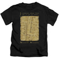 Harry Potter Marauders Map Interior Words Juvenile Kids Youth T Shirt Black Officially Licensed