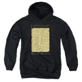 Harry Potter Marauders Map Interior Words Kids Youth Hoodie Black Officially Licensed