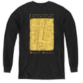 Harry Potter Marauders Map Interior Words Long Sleeve Kids Youth T Shirt Black Officially Licensed