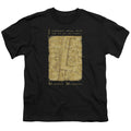 Harry Potter Marauders Map Interior Words Kids Youth T Shirt Black Officially Licensed
