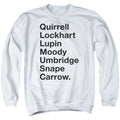 Harry Potter Professors Mens Crewneck Sweatshirt White Officially Licensed