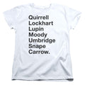 Harry Potter Professors Womens T Shirt White Officially Licensed