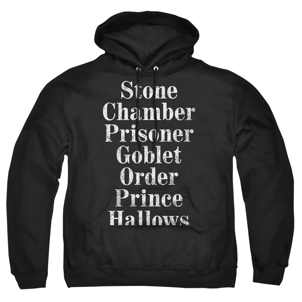 Harry Potter Titles Mens Hoodie Black Officially Licensed
