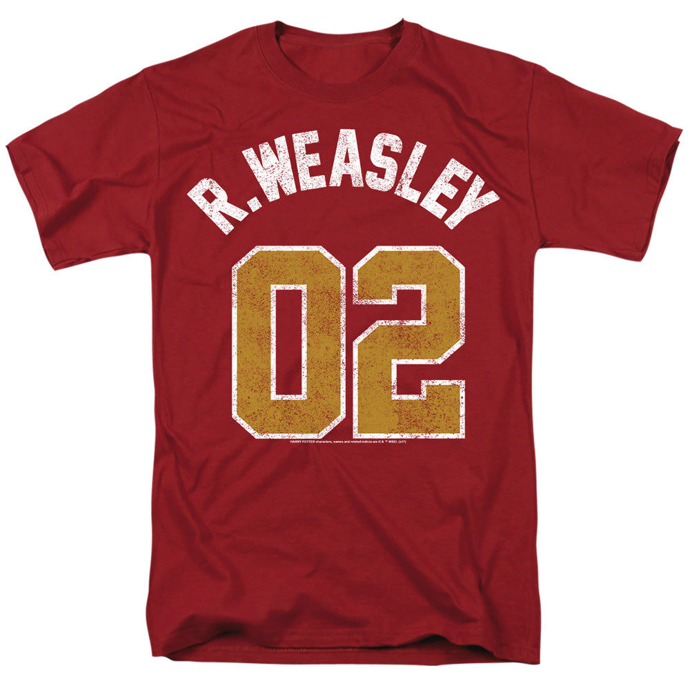 Harry Potter Weasley Jersey Mens T Shirt Cardinal Officially Licensed