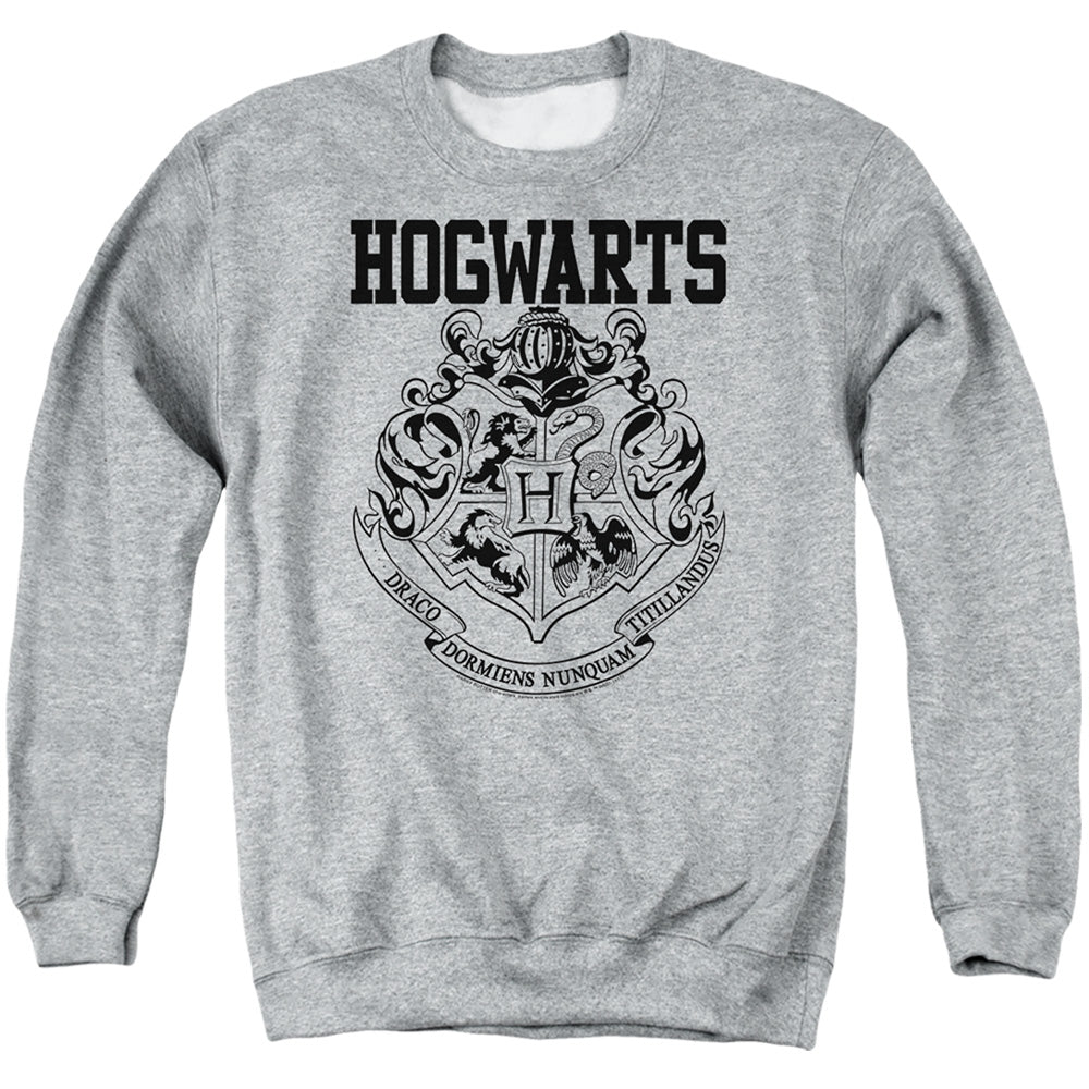 Harry Potter Hogwarts Athletic Mens Crewneck Sweatshirt Athletic Heather Officially Licensed