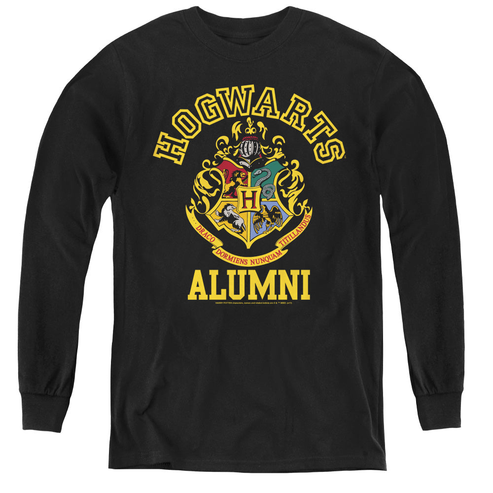 Harry Potter Hogwarts Alumni Long Sleeve Kids Youth T Shirt Black Officially Licensed