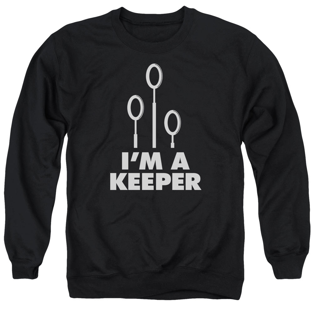 Harry Potter Keeper Mens Crewneck Sweatshirt Black Officially Licensed