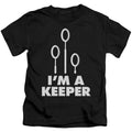 Harry Potter Keeper Juvenile Kids Youth T Shirt Black Officially Licensed