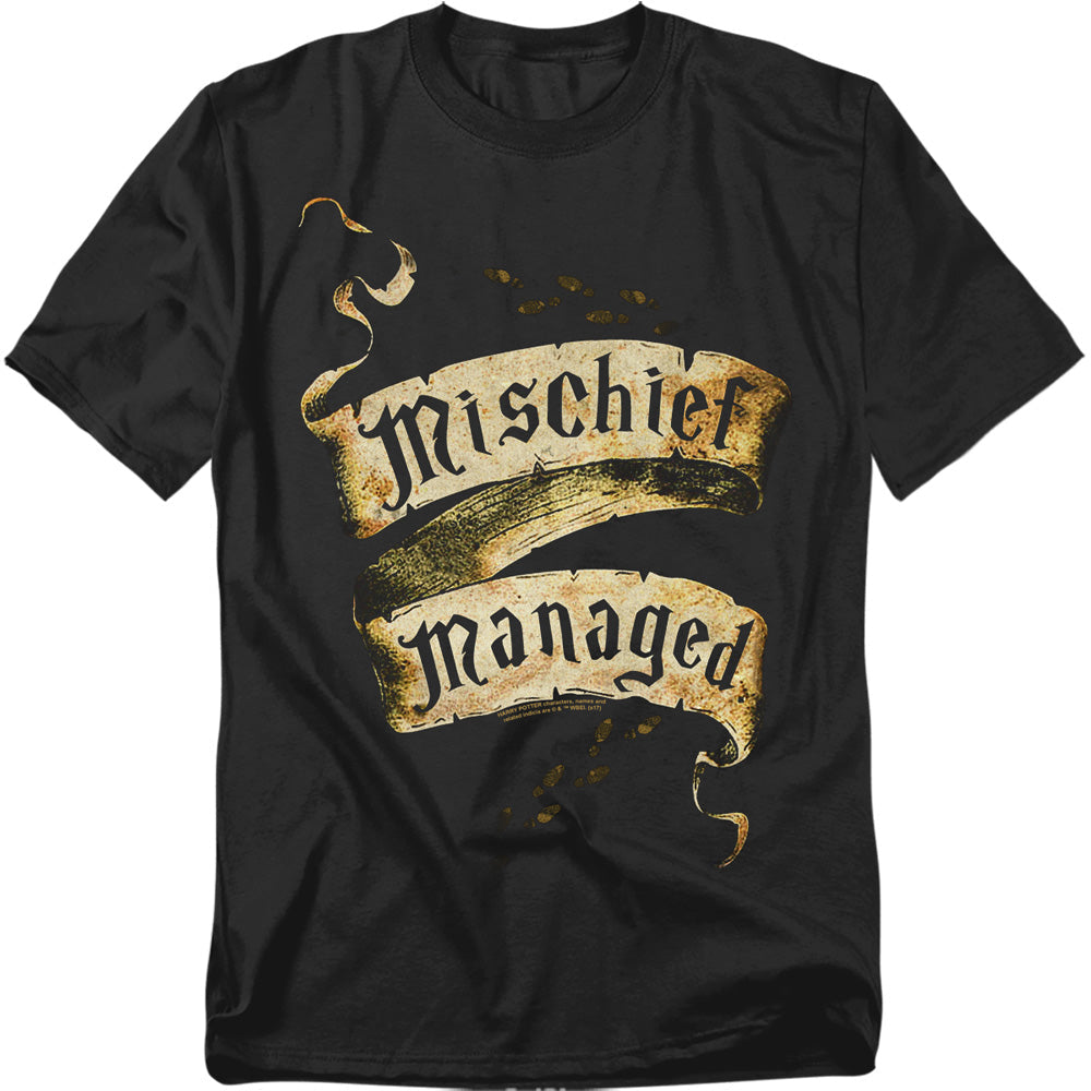 Harry Potter Mischief Managed Mens T Shirt Black Officially Licensed
