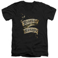Harry Potter Mischief Managed Mens Slim Fit V-Neck T Shirt Black Officially Licensed