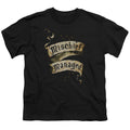 Harry Potter Mischief Managed Kids Youth T Shirt Black Officially Licensed