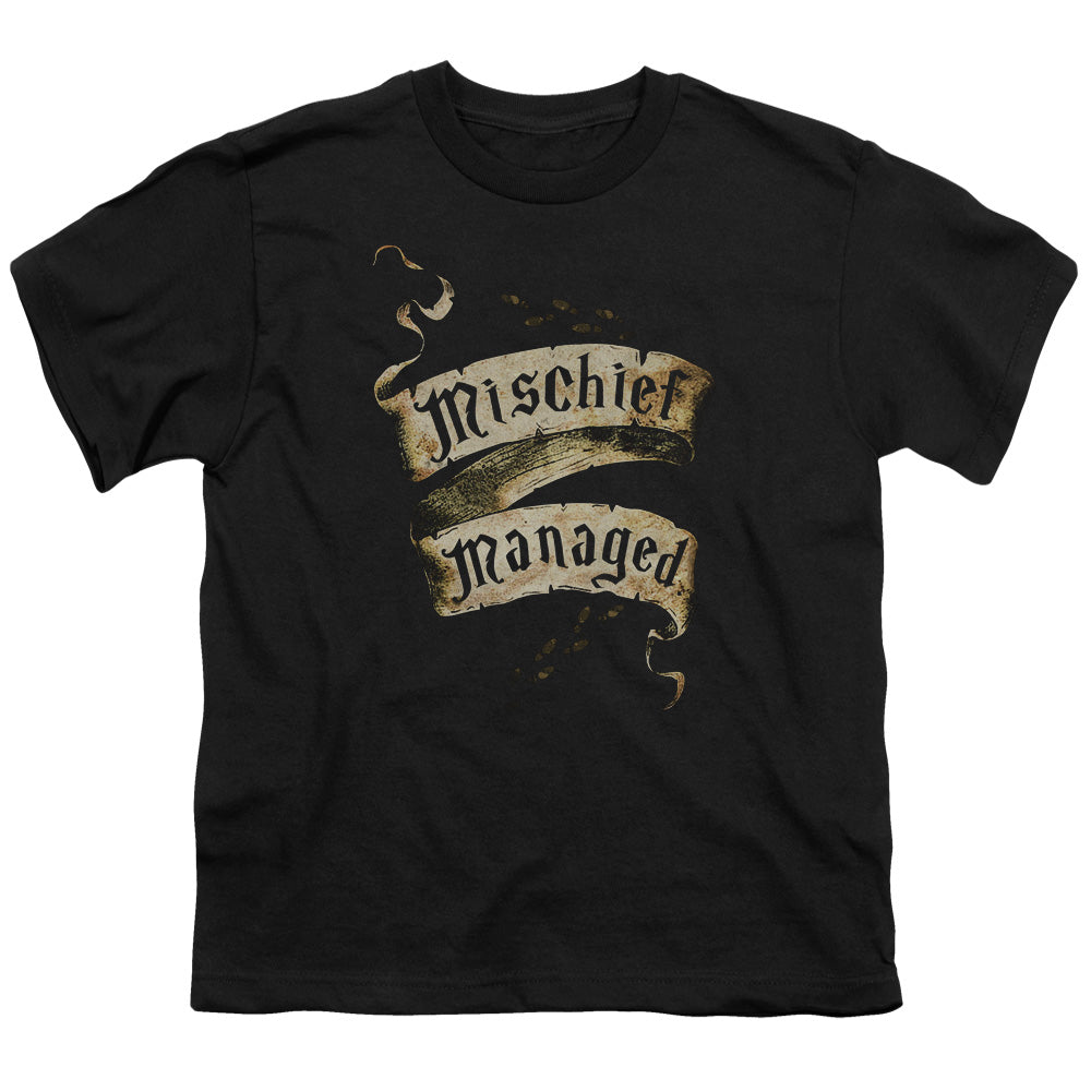 Harry Potter Mischief Managed Kids Youth T Shirt Black Officially Licensed