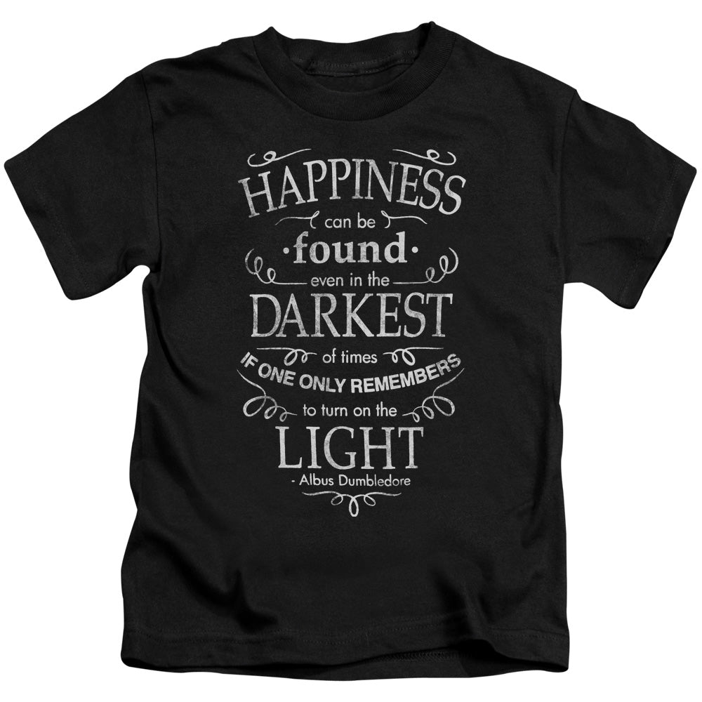 Harry Potter Happiness Juvenile Kids Youth T Shirt Black Officially Licensed