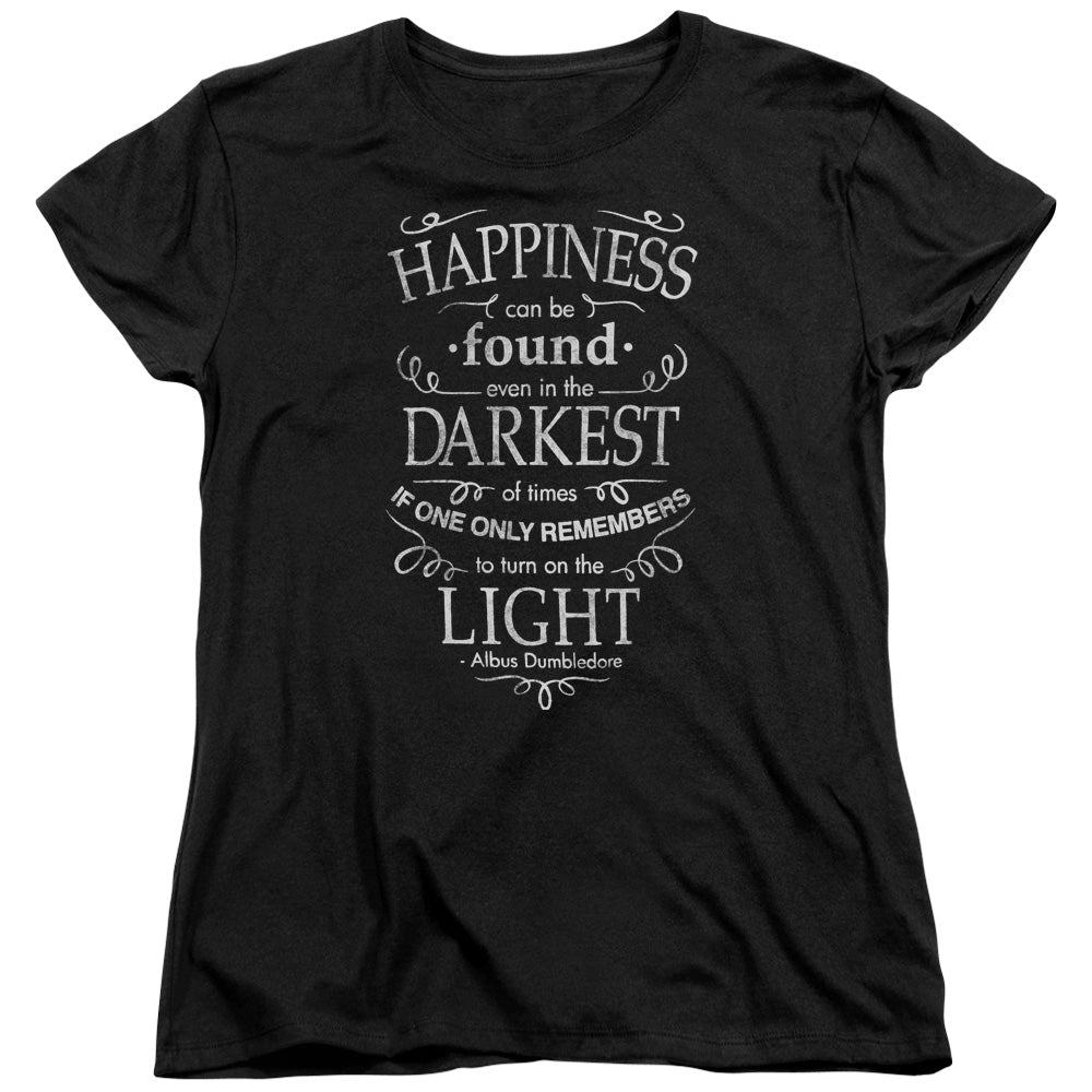 Harry Potter Happiness Womens T Shirt Black Officially Licensed