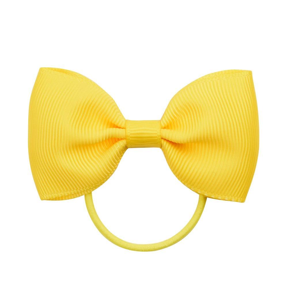 Luxury Handamde Small Baby Elastic Rubber band Head rope Mini Solid Ribbon Bow Tie For Girls Hair Accessories