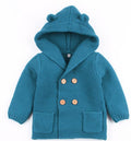 Winter Hooded Knitted Long Sleeve  Sweaters For Newborn Babies
